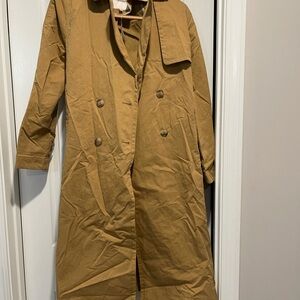 Madewell Camel Double-Breasted Trench Coat